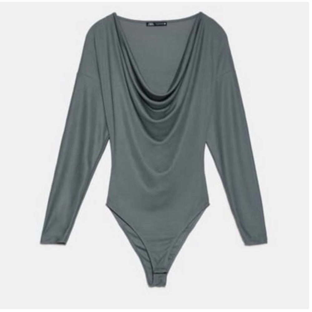 ZARA - Sage Drop Front Body Suit